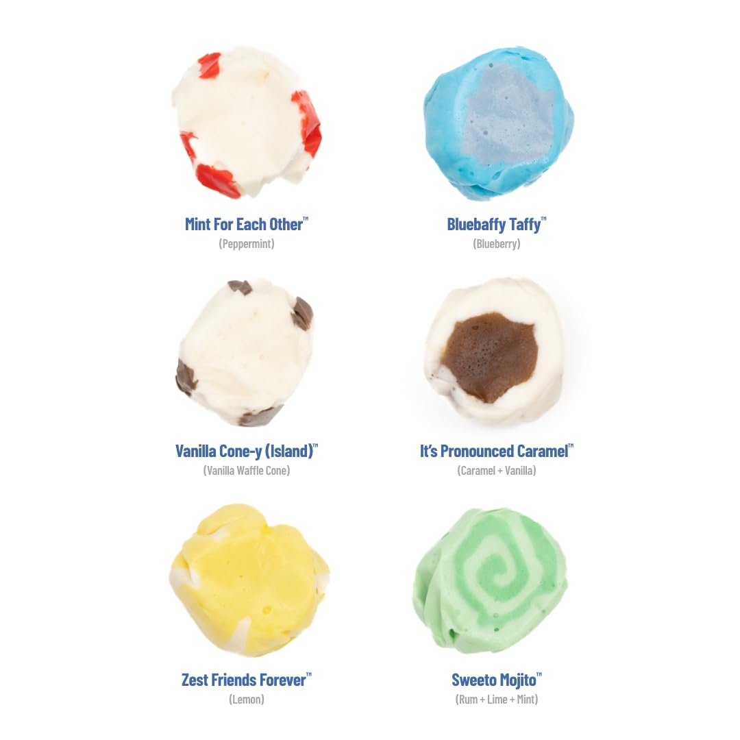 Taffy Shop Frost Bites Favorites Mix, Salt Water Taffy - Gourmet Soft Chewy Candy, Bulk Sweet Snack, Fresh Gift & Gluten-Free, 3