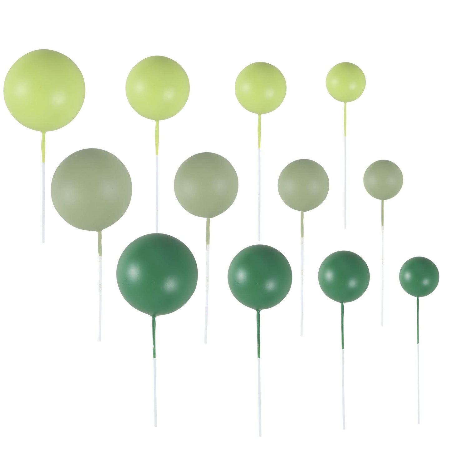 Gyufise 30Pcs Mini Balloon Cake Topper Foam Ball Cake Picks Faux Pearl Balls Diy Cake Decoration For Baby Shower Wedding Anniver