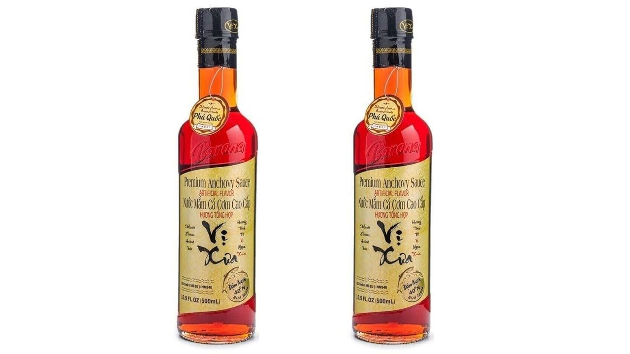 2 Packs - Premium Anchovy Sauce 40N - Nuoc Mam Ca Com Cao Cap Vi Xua 40N - 500ml