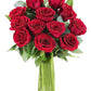 KaBloom Flowers -Valentine's Day Collection - 12 Red Roses without vase, Gift for Birthday, Sympathy, Anniversary, Get Well, Tha