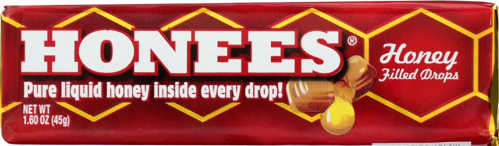 Honees All Natural Honey Filled Drops,1.5 Ounce 9 Count (Pack Of 6)