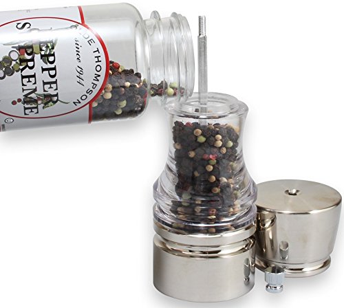 Olde Thompson Pepper Supreme, Whole Pepper Blend With White, Black, Pink, And Green Peppercorns, Refill For Pepper Grinders, 7.2