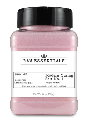 Raw Essentials Curing Salt No. 1, 6.25% Sodium Nitrite, 19 Ounce, Pink