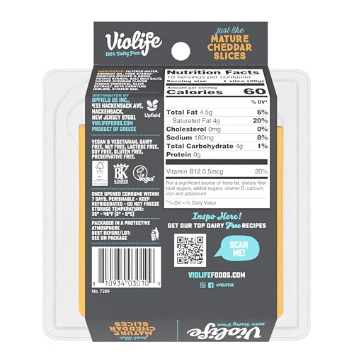 Violife, Mature Cheddar Style Slices, 7.05 Ounce