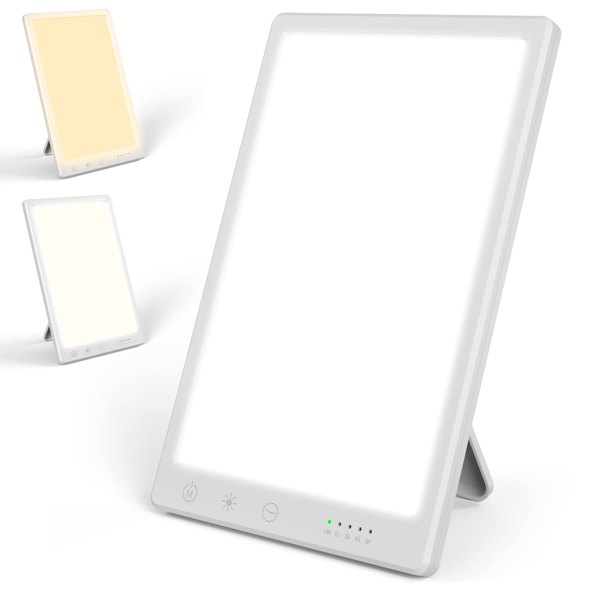 Fitfirst Light Therapy Lamp, 15000 Lux Simulated Sunlight, Uv-Free Led Lamp With 3 Color Temperature & 4 Brightness Settings, Ad