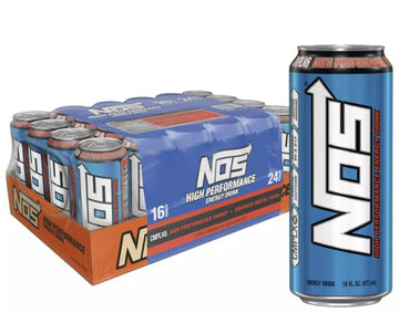 NOS High Performance Energy Drink, 16 Fl Oz Cans, Pack of 24
