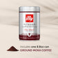 Illy Ground Coffee Moka - 100% Arabica Flavored Coffee Ground - Rich Aromatic Coffee Grounds Profile – Intenso Dark Roast – Warm Notes Of Cocoa & Dried Fruit - No Preservatives – 8.8 Ounce