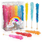 Candy Envy Rainbow Rock Candy Sugar Sticks - 18 Individually Wrapped - Assorted Colors