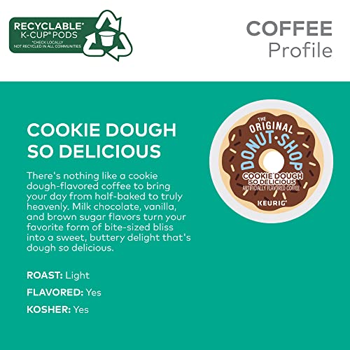 The Original Donut Shop Cookie Dough So Delicious Coffee, Single-Serve Keurig K-Cup Pods, 60 Count