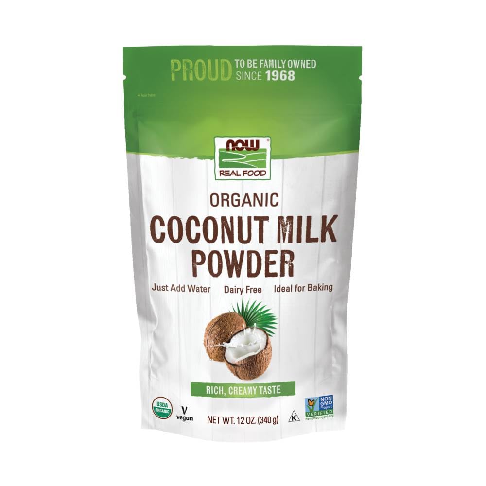 Now Foods, Organic Coconut Milk Powder, Dairy Free/ Vegan, Just Add Water, 12-Ounce