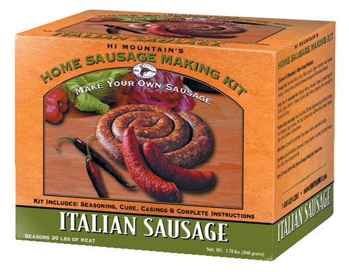 Hi Mountain Seasonings | Italian Sausage Making Kit | Includes Sausage Seasoning, Cure, Natural Hog Casings, And Simple-To-Follo