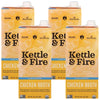 Kettle & Fire Organic Low Sodium Chicken Broth, 32 OZ (Pack of 4)