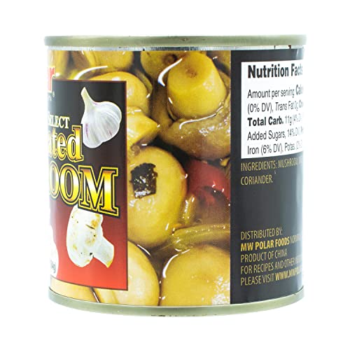 MW Polar enhanced Select Whole Marinated Mushrooms 6.4oz (Pack of 12)