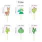 Llama Cactus Cupcake Toppers Party Cake Toppers 48Pcs, Mexican Fiesta Alpaca Cactus Theme Party Supplies Cake Decorations For Ba