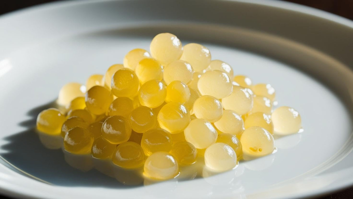 Besphere Delicious Lemon Spheres, Caviar Food With Concentrated Citrus Taste, Enhances Fish, Desserts, Drinks, Preserved & Pasteurised, Low Calorie, Non-Fading Colour For Dish Presentation 1.76 Oz / 50 G,