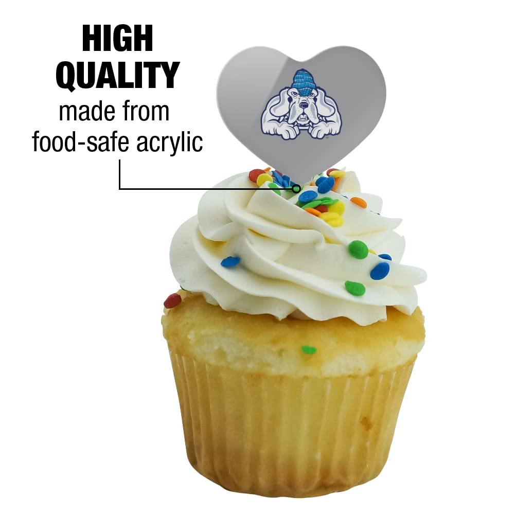 GRAPHICS & MORE Cupcake Picks Set of 6, Acrylic, John Jay College of Criminal Justice, Heart Love Design, Model CUPT.HRT.ACR.6PK.CLCJJC500B