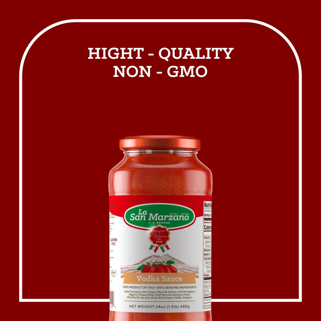 La San Marzano spirit-inspired flavor Sauce - All Natural, Gluten Free, 24 oz (Pack of 6)