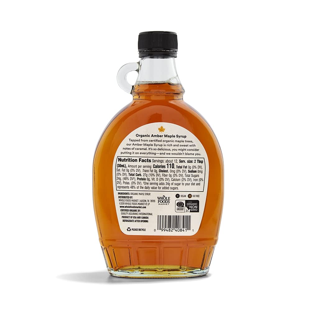 365 By Whole Foods Market, Organic Grade A Amber Maple Syrup, 12 Fl Oz