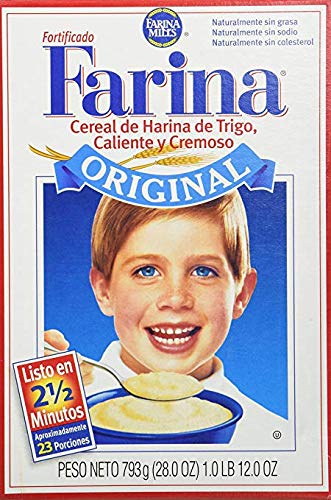 ebaney Farina Mills Fortified Creamy Hot Wheat Cereal Pack of 2, 28 oz