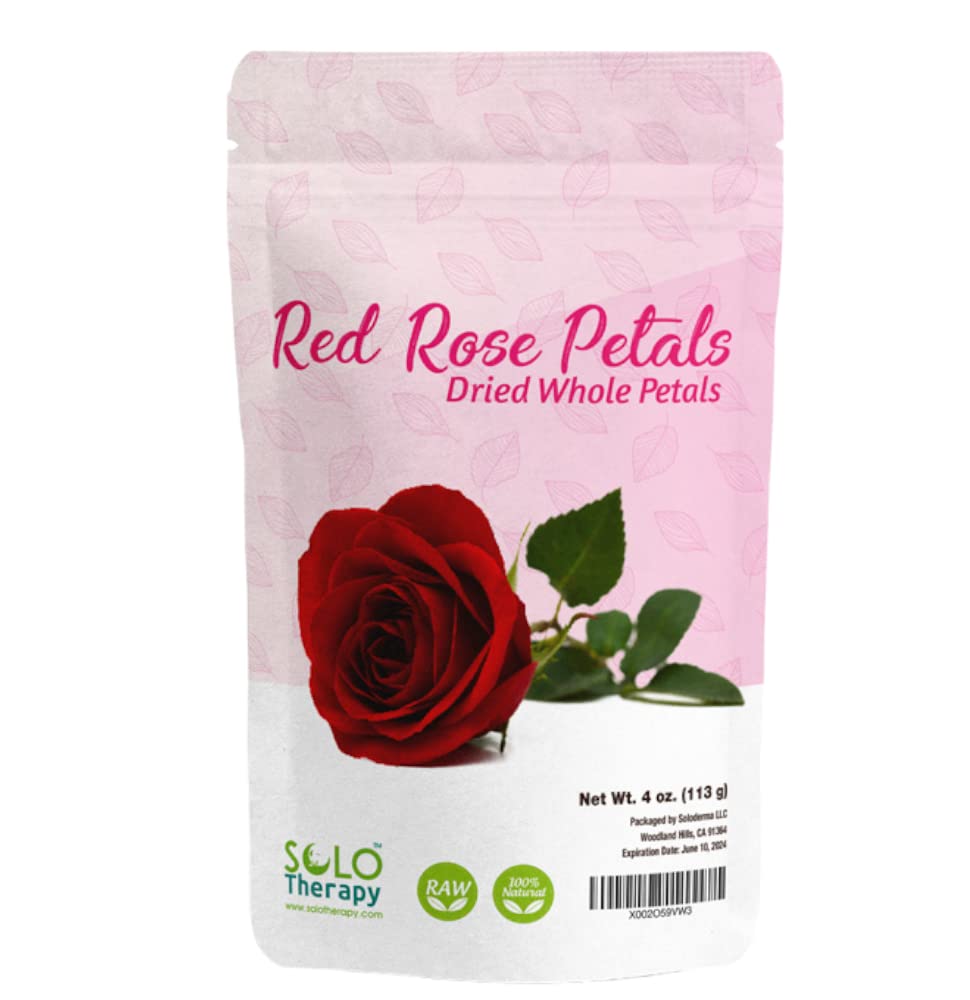 Red Rose Petals 4 oz. , Dried Rose Petals , Rose Tea, P  talos de Rosas Rojas, Cosmetics , Food Grade, Food Decorating , Product