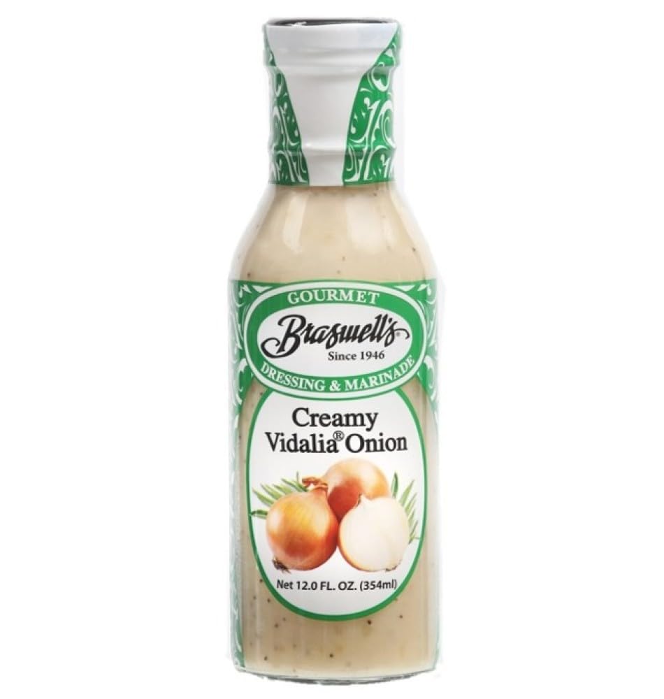 Braswells Savory Gourmet Vidalia Onion Creamy Dressing - Small-Batch, Renowned Specialty, Made in USA, Since 1946 (12oz)