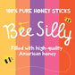 Bee Silly Honey Sticks (50 pack, Variety Pack: Lemon, Orange, Raspberry, Blackberry, Peach)