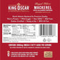 King Oscar Skinless & Boneless Mackerel Variety Pack Olive Oil  Med. Style  Lemon and Jalapeo  4.05-Ounce Cans (Pack of 6)