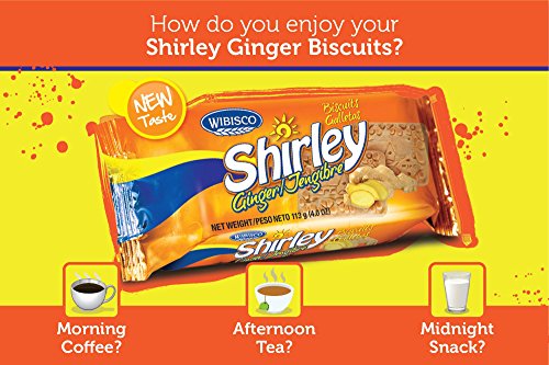 Wibisco Shirley Biscuits, Ginger, 3.7 (Pack of 24)