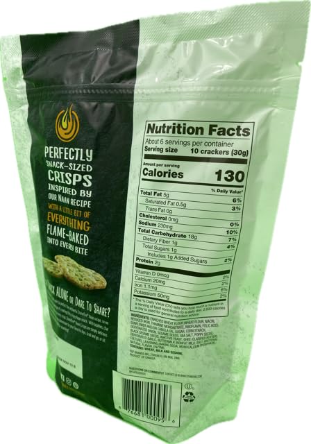Kokobunch Variety Bundles Of Stonefires Authentic Naan Crisps Flatbread Cracker 4 or 3 Assorted Pack (6oz, 2 Bags of Everything