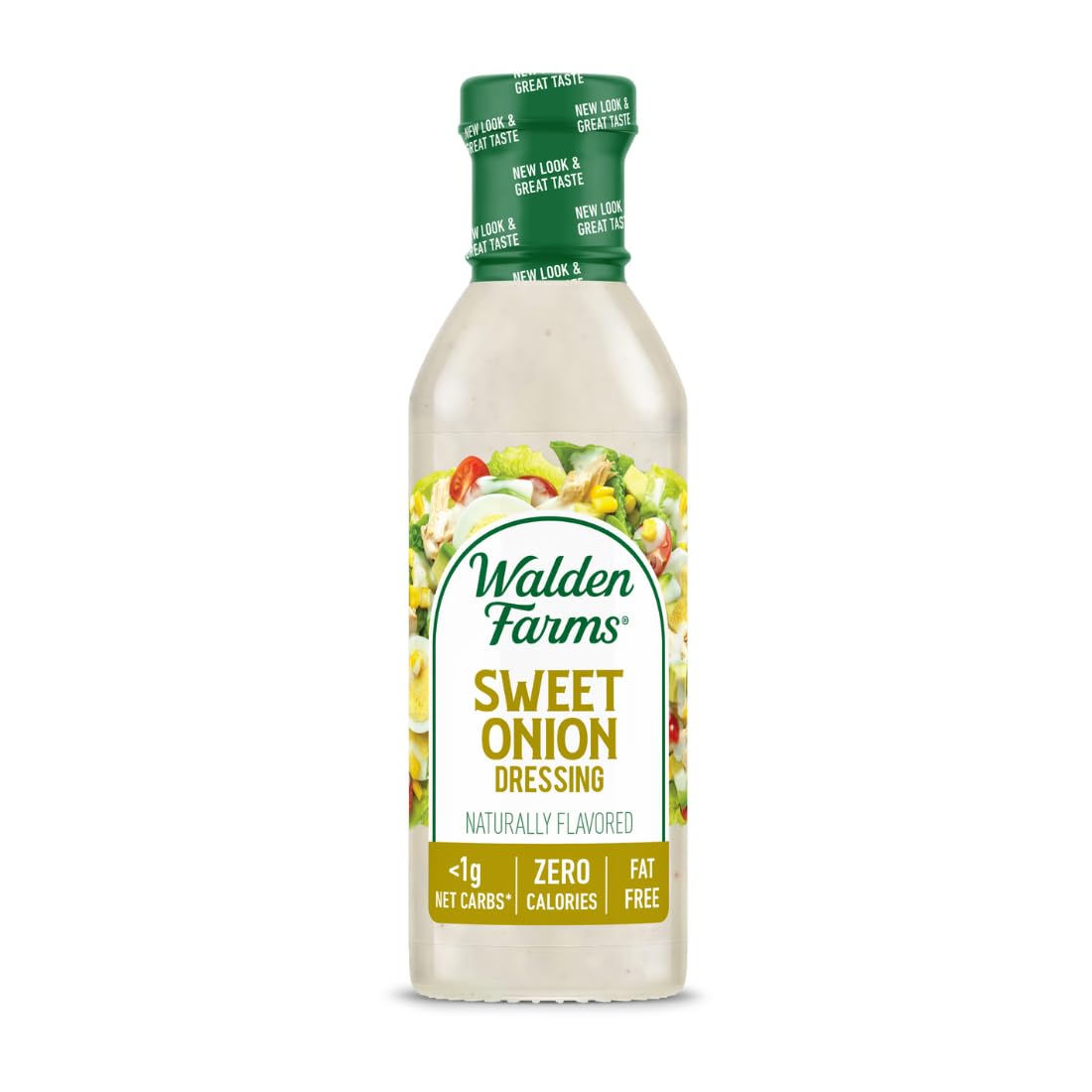 Walden Farms Sweet Onion Dressing - Low Carb, Sugar-Free, 12 Fl Oz Bottle