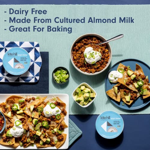 Kite Hill Almond Milk Sour Cream Alternative, 12 Ounces, Gluten Free, Non-GMO, Vegan