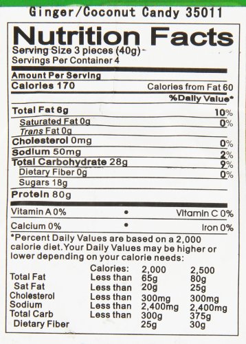 Chun Guang Ginger Coconut Candy, 5.6 Ounce