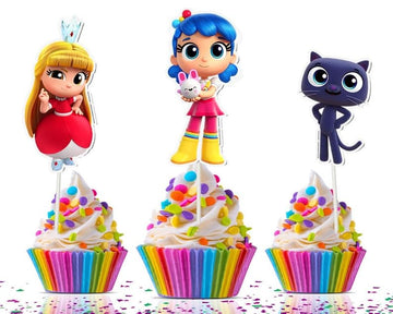 10 Pcs True And The Rainbow Kingdom Cupcake Toppers - Colorful Party Decorations For True Fans