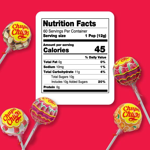 Chupa Chups Mini Lollipop Assortment, 5 Flavors, Individually Wrapped Candy For Kids, 50.8 Oz Bag (240 Suckers)