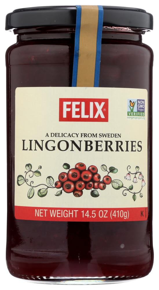 Swedish Lingonberry Preserves By Felix 14.5 Ounce (Pack Of 2)