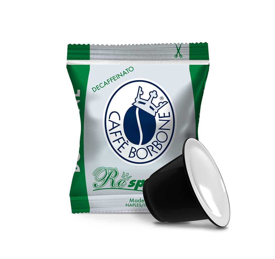 Caffè Borbone Decaf Nespresso Pods, 100 Count, Green, Model REBDEK100N, Authentic Italian Flavor
