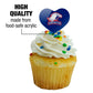 GRAPHICS & MORE Cupcake Picks Set of 6, Acrylic Decoration Toppers, American University Heart Love Design