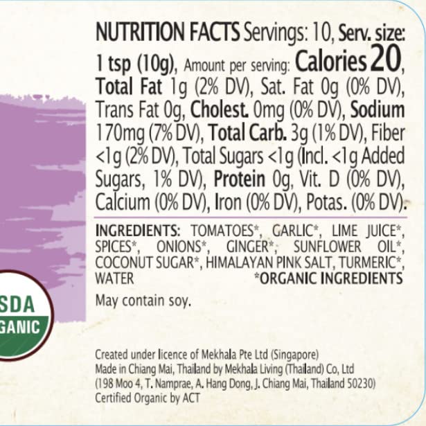 Mekhala Indian Cooking Paste Organic Vegan Gluten-Free (Variety Pack Of 6)