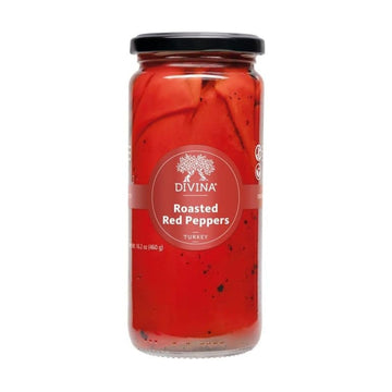 DIVINA, Peppers Red Roasted Organic, 16.2 Ounce