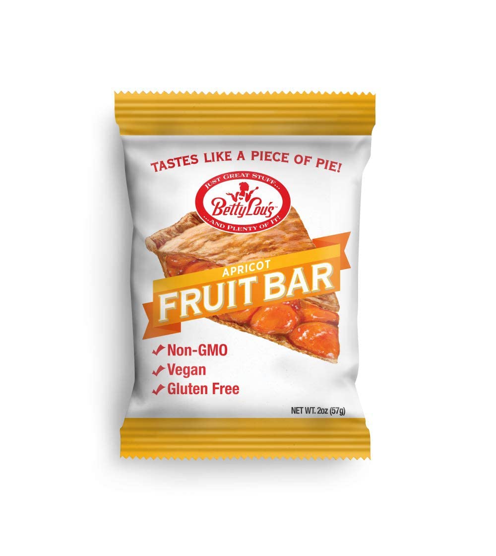 Betty Lou'S Fruit Bars | Apricot Pack Of 12 | Gluten Free, Vegan, Non Gmo | Deliciously Healthy Snacks Made With All Natural Fru