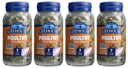 Litehouse Freeze Dried Poultry Herb Blend - Fresh Poultry Herb, Gluten Free, Keto Friendly, No Refrigeration, Organic Spice - 0.