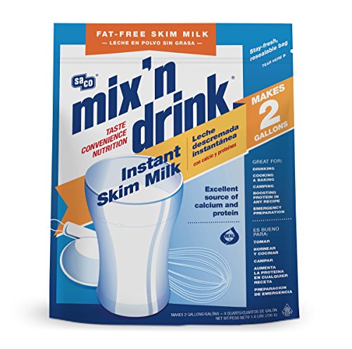 Saco Mix 'N Drink, Instant Powdered Skim Milk, 25.6 Ounce