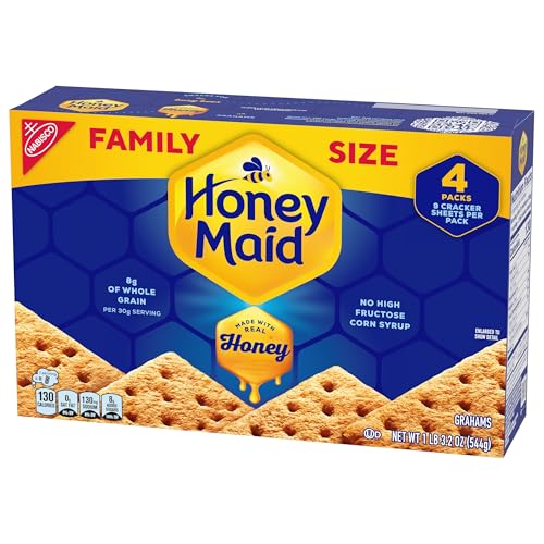 HONEY MAID Graham Crackers, Lunch Snacks, Family Size, 19.2 oz