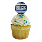 GRAPHICS & MORE Rice University Cupcake Picks Set of 6, Multi Color, Acrylic