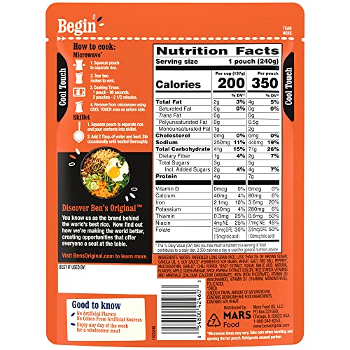 Ben'S Original Ready Rice Korean Bbq Flavored Rice, Easy Dinner Side, 8.5 Oz Pouch