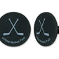 Hockey Puck Ring Cake Cupcake Topper (24-Pack)