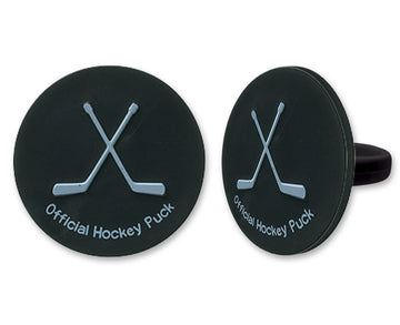 Hockey Puck Ring Cake Cupcake Topper (24-Pack)