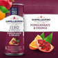Sanpellegrino Zero Grams Added Sugar Italian Sparkling Drinks Pomegranate Orange, Sparkling Pomegranate Orange Beverage 24 Pack