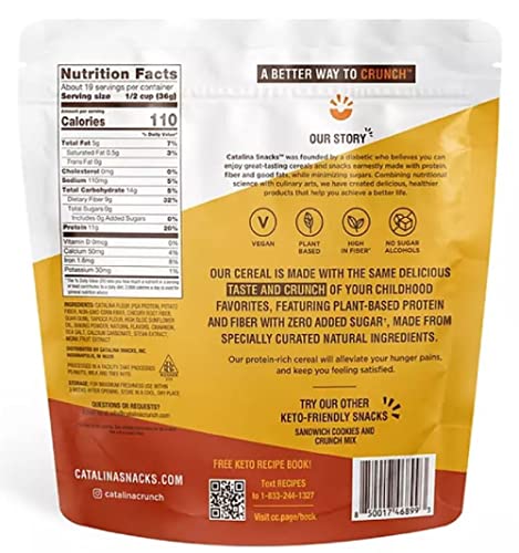 Catalina Crunch Keto-Friendly Breakfast Cereal, Cinnamon Toast (24 Oz.)