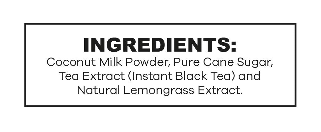 Quik Tea Vegan Lemongrass Instant Chai Tea Latte - 10 Pouches - Dairy Free, Non-GMO Superfood